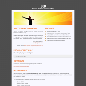 God - A Process Monitoring Framework in Ruby